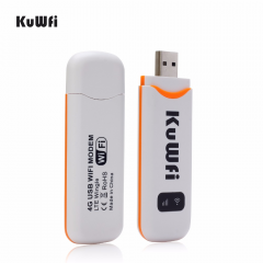 KuWfi 4G Modem LTE Dongle 150Mbps USB 2.0 Car Wifi Routers Built-in 2dbi Antenna