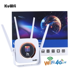 KuWFI 4G Router Buit-in Power Bank Unlocked 3G/4G CAT4 150Mbps Mobile Wifi Hotspot Sim Card